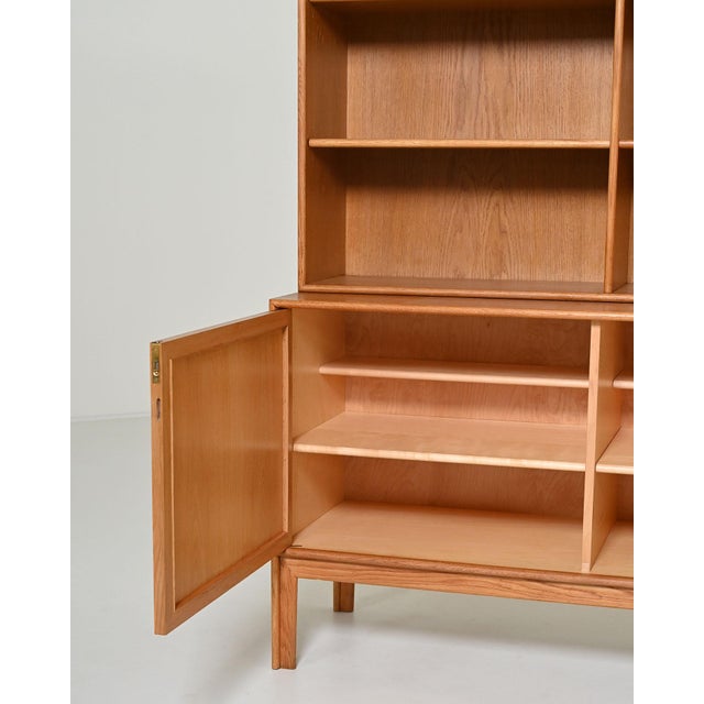 Brown Bookcase by Alf Svensson for Bjästa Möbelfabrik, 1960s For Sale - Image 8 of 11