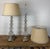 Hollywood Regency Pair of Hollywood Regency Rock Crystal Stacked Orb Table Lamps - Silver Leaf For Sale - Image 3 of 17