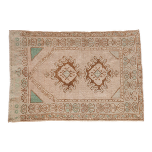 Vintage Distressed Oushak Rug - 2'11" x 4'3"