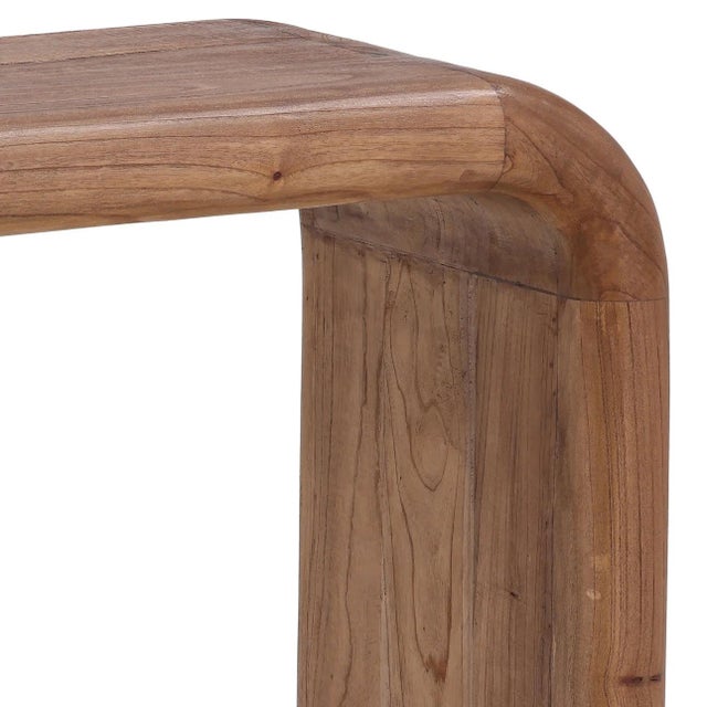 Chestnut Waterfall Console Table For Sale - Image 4 of 5
