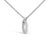 Contemporary 10K White Gold Diamond Accent "O" Initial Script Style Pendant Necklace For Sale - Image 3 of 5