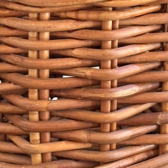 Late-20th Century Natural Wicker Planter Basket For Sale - Image 12 of 15