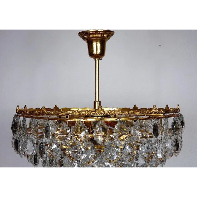 Vintage Crystal Chandelier, 1960s For Sale - Image 4 of 12