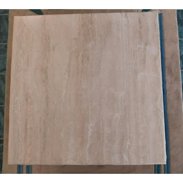 Late 20th Century Italian Marble Coffee Tables With Chiseled Edge - Set of 2 For Sale - Image 4 of 9