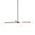 Globe Chandelier 4, Black, 39.5in H, 5 Inch Glass Globes, by Research.Lighting, Modern, Minimal Hanging Light For Sale - Image 9 of 13