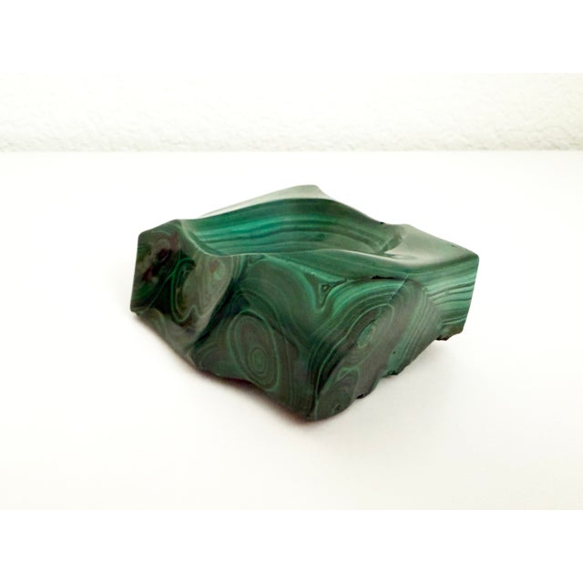Mid 20th Century Carved Malachite Gemstone Ashtray Catchall For Sale - Image 5 of 11