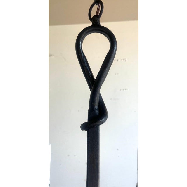 Early 21st Century Minimalist Wrought Iron Chandelier by Melissa Levinson for Miamar Home For Sale - Image 5 of 6