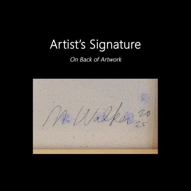 Lucky Four - Modern Cool Tone Abstract Folk Original Artwork by Meredith Walker For Sale - Image 9 of 9