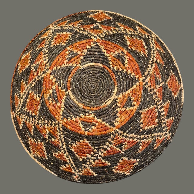 Vintage Tribal African Zulu Hand Weaved Basket For Sale - Image 9 of 11