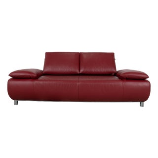Volare Leather Two-Seater Red Manual Function Sofa from Koinor For Sale