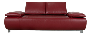 Volare Leather Two-Seater Red Manual Function Sofa from Koinor