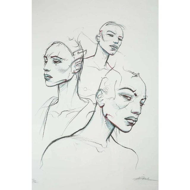 Paper The 3 Sisters No. 11 Screenprint by Enki Bilal For Sale - Image 7 of 8