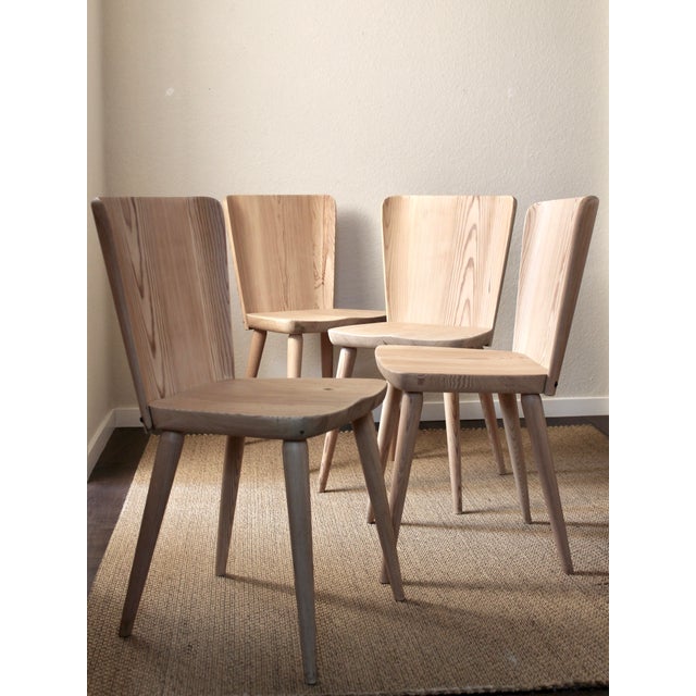 Swedish Pine Modell 510 Dining Chairs by Göran Malmvall for Svensk Fur, Sweden, 1950s, Set of 7 For Sale - Image 18 of 18