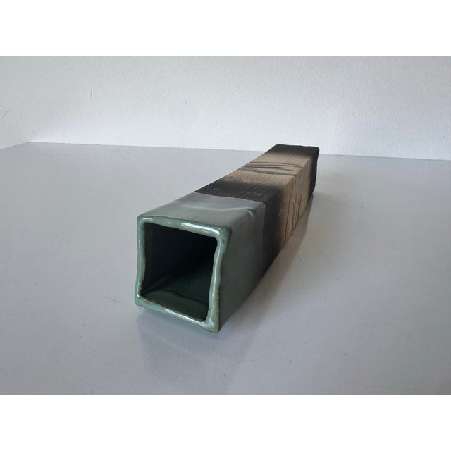 1990’s Vintage Abstract Design Studio Pottery Tall Vase For Sale - Image 11 of 11