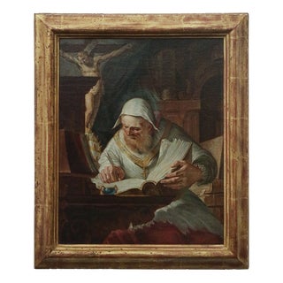 Francesco Fontebasso, San Leone Magno, 1700s, Oil on Canvas For Sale