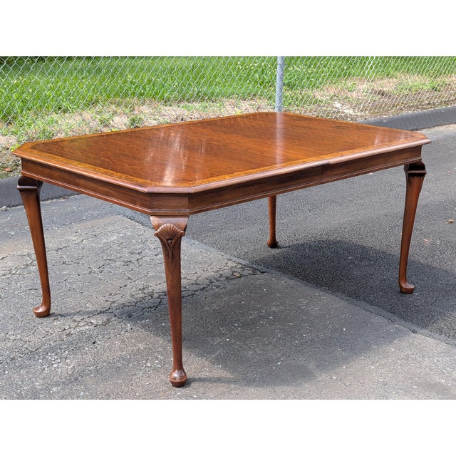 Vintage Pennsylvania House Cherry & Burlwood Dining Table 1 Leaf For Sale - Image 12 of 18