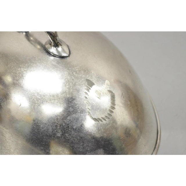Antique Lexington Silver Plated Edwardian Oval Small Serving Platter Lid Dome For Sale In Philadelphia - Image 6 of 11