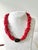 Stunning, vintage coral and smoke quartz beaded necklace.