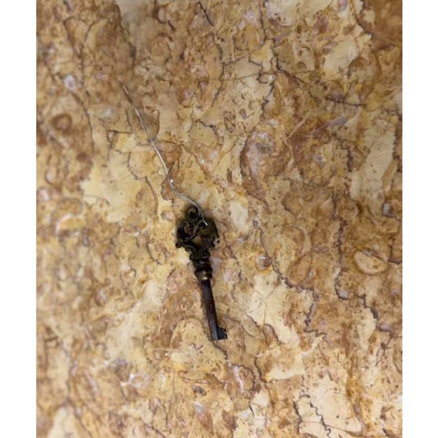 Sienna 1930s French Marble Top Ormolu Inlaid Bombay Chest For Sale - Image 8 of 8