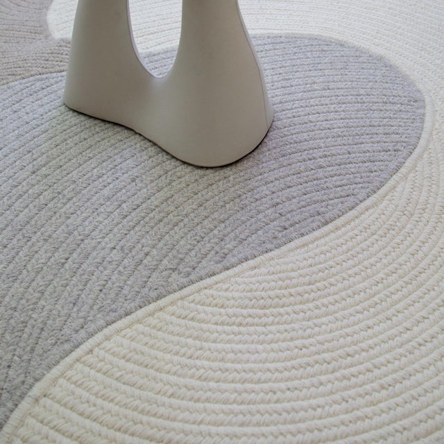 Riff Rug, 4x6ft, Multicolor C: Sand, Natural, Brown, From Souda, Braided, Coiled Wool Area Rug For Sale - Image 10 of 10