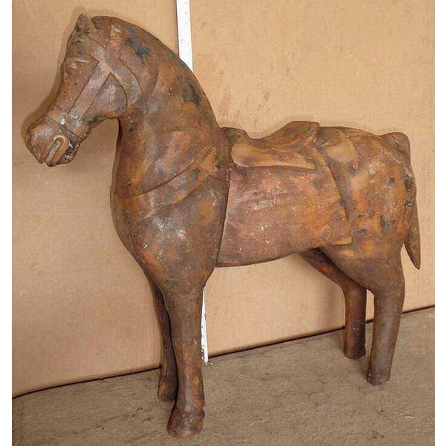 Wood Horse Prancing Wooden For Sale - Image 7 of 8