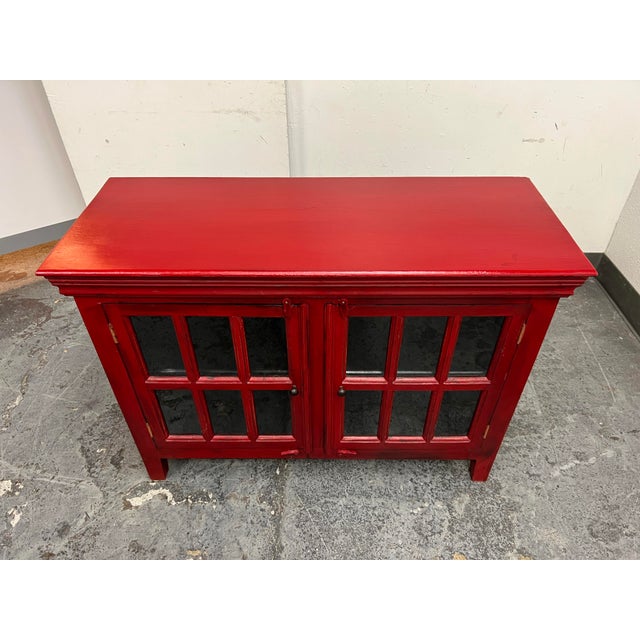 Crate and Barrel Rojo Red Media Storage Chairish