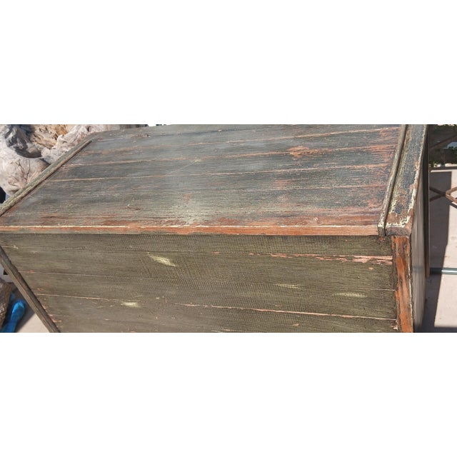 Late 19th Century Painted Pine Blanket Chest For Sale - Image 10 of 17