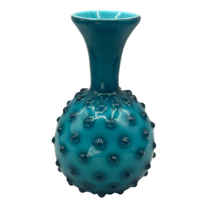 Empoli Hobnail Cased Glass Vase – Mid-Century Modern Italian Art Glass