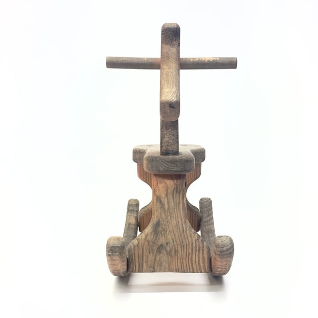 Relocation Super Sale! Vintage Folk Art Style Wooden Rocking Horse For Sale In Miami - Image 6 of 11