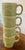 This is a set of four distinctive jadeite style green mugs designed for their efficient stacking ability. They perfectly...