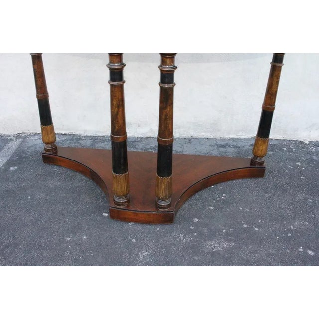 Wood Early 20th Century Art Deco Walnut Console Table Signed by the Shaw Furniture, Co. Mass. For Sale - Image 7 of 9