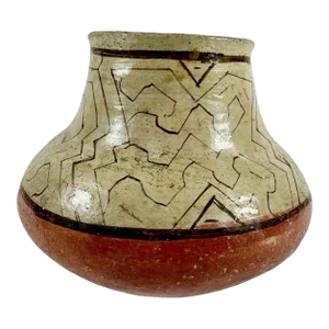 Vintage Peruvian Shipibo Tribe Amazon Rain Forest People Pottery Bowl