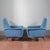 Set of Blue Armchairs with Metal and Bases, 1960s For Sale - Image 4 of 18