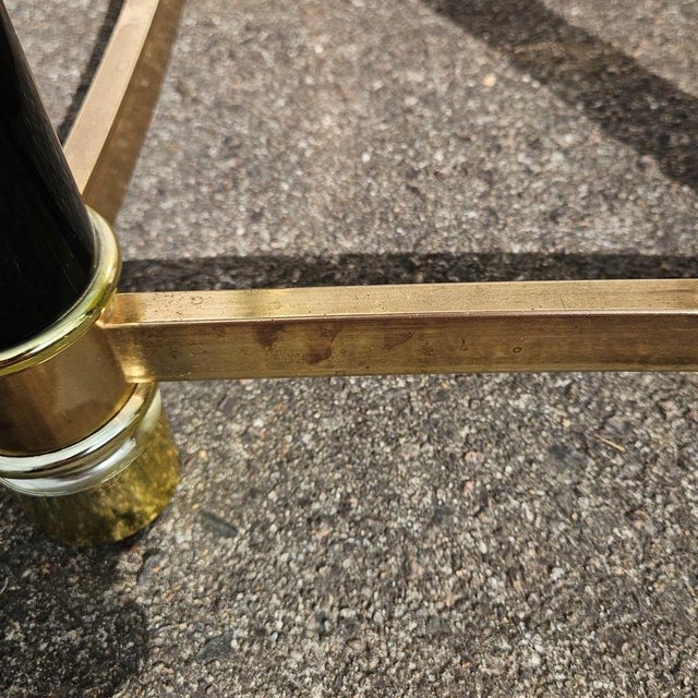 Italian Faux Tusk Glass Side Table, 1980s For Sale - Image 15 of 16