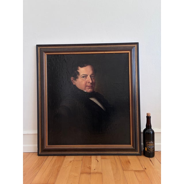 Antique Original Large Portrait Oil Painting of a German Opera Tenor For Sale - Image 10 of 15