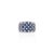 Ink Blue 4.11ct Blue Sapphire Diamond Cluster Chunky Dome Ring in 18k White Gold For Sale - Image 8 of 14