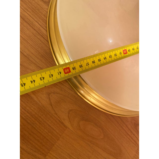 1990s Italian Venetian White and Gold Murano Glass Style Coffee Table in "Seta Color" and Gold For Sale - Image 9 of 12