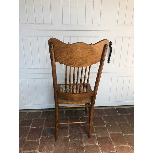 Antique Pressed Back Oak Chairs Set of 6 Chairish