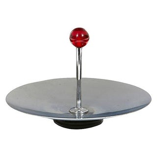 Round Chrome Art Deco Server For Sale