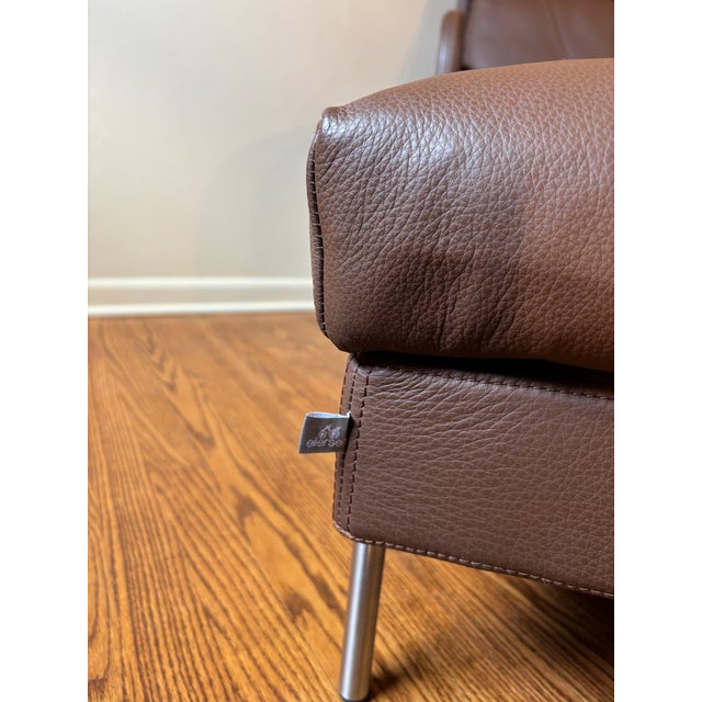 2020s Eilersen Premium Leather High Back Funen Chair and Ottoman For Sale - Image 5 of 13