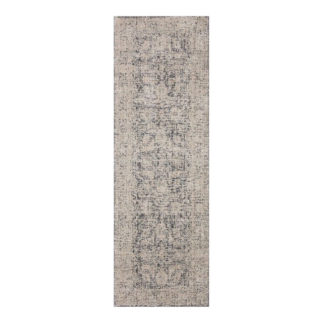 Amber Lewis x Loloi Alie Charcoal / Beige 2'-7" x 10'-0" Runner Rug For Sale