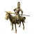 18th Century Brass Warrior on Horseback For Sale