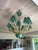 Murano Chandelier with Green Gold Leaf 24K, 1960s For Sale - Image 10 of 11
