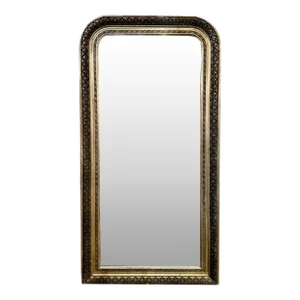 19th Century French Louis Philippe Silver and Black Mirror