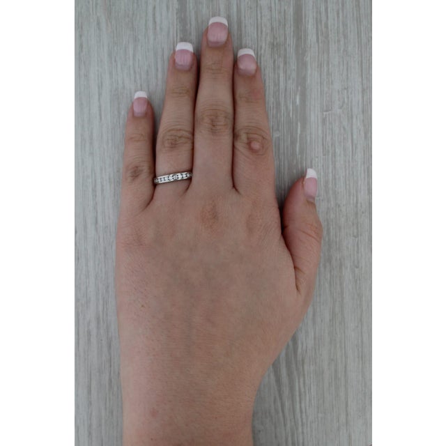 0.45ctw Diamond Wedding Band 950 Platinum Size 7 Stackable Anniversary Ring Igi For Sale In Greensboro - Image 6 of 6