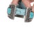 Metal 6.75" Large Navajo silver and turquoise watch cuff bracelet For Sale - Image 7 of 10