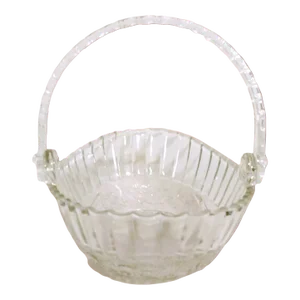 Vintage Kig Malaysia Glass Basket