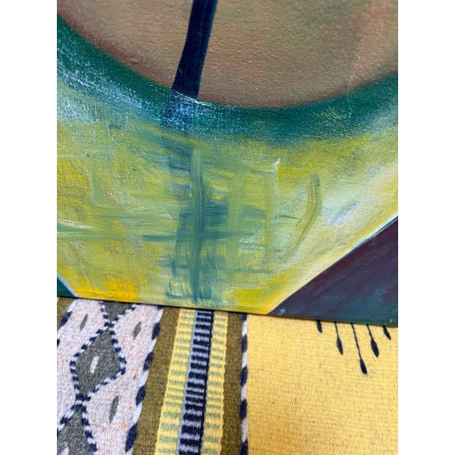 Josh Podoll Abstract Brazilian Flag Original Painting, Signed For Sale - Image 11 of 12