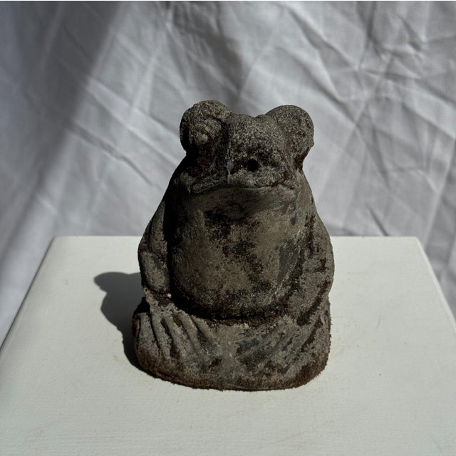 Small Balinese Limestone Frog Sculpture, 2000s For Sale - Image 3 of 18