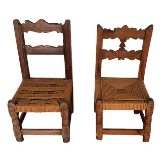 Brutalist Rope Chairs, Mid-1900s, Set of 2 For Sale